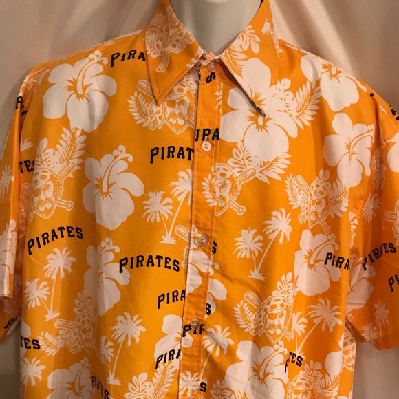 Pittsburgh Pirates Hawaiian Casual/Dress Button Shirt #101 - Picture 2 of 5